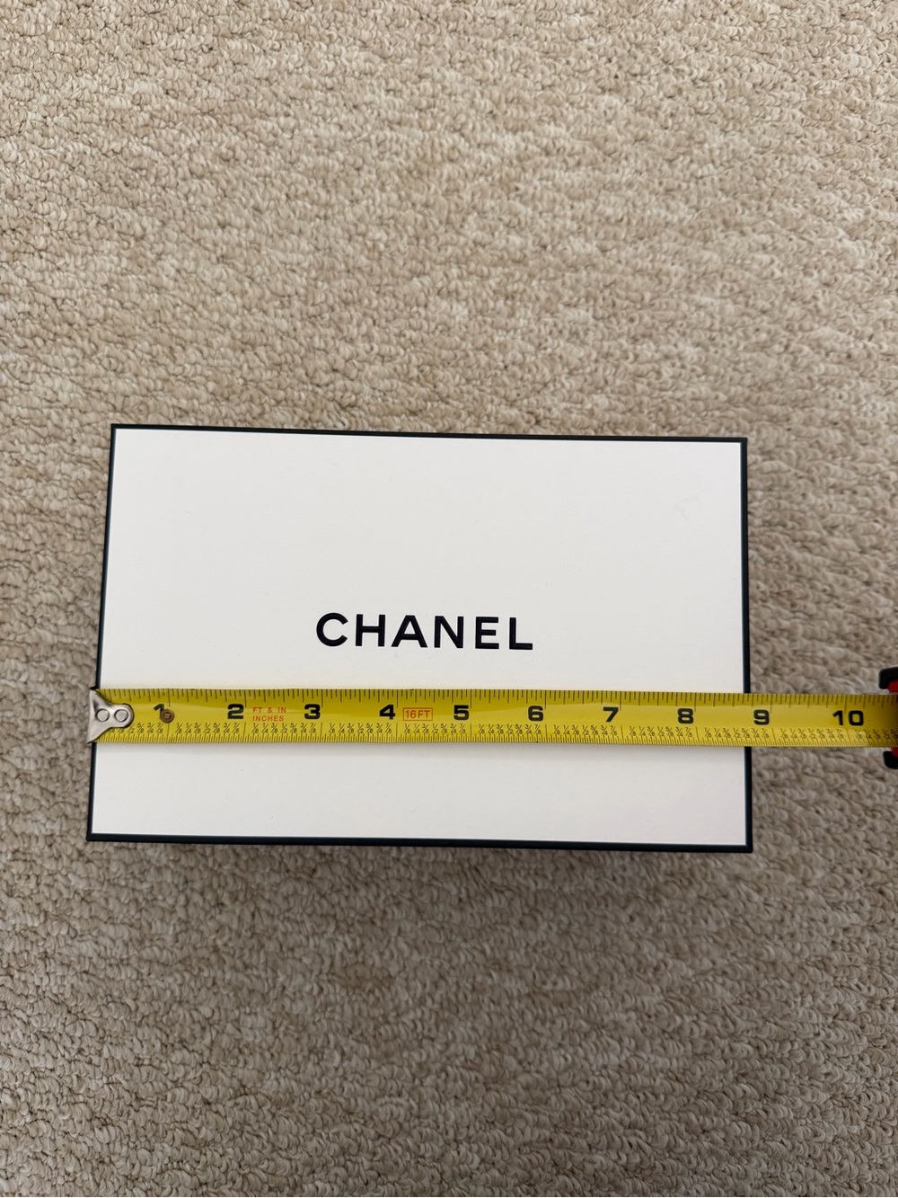 CHANEL White Box with Black Logo and Trim